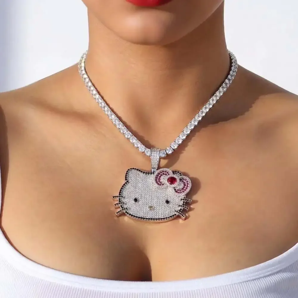 Hello Kitty Necklace With Pink 3 A 0 E